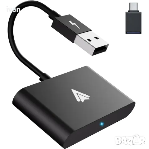 Безжичен адаптер за кола с Android, автоматично свързване, 5 GHz WiFi, Plug and Play, Google Voice