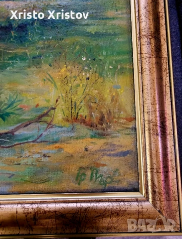 Стара картина- Пейзаж масло !, снимка 2 - Картини - 53648836