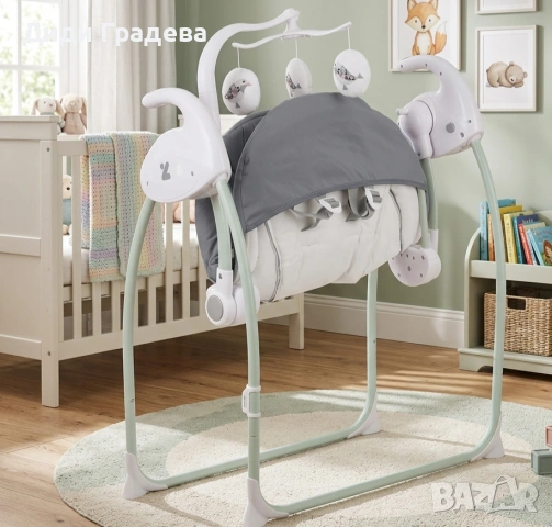 Електрическа люлка за бебе Zizito Hana, снимка 6 - Детски люлки - 54106330