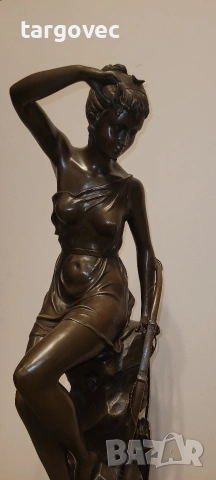 масивна бронзова фигура статуя статуетка 75 см, снимка 3 - Антикварни и старинни предмети - 54062583