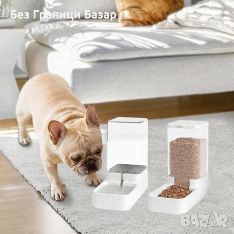 Нов Комплект хранилка и поилка за котки и малки кучета 3.3L за любимци, снимка 7 - За котки - 53836566
