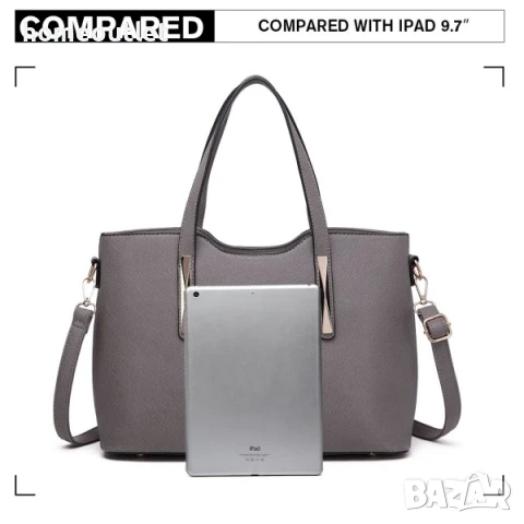 ПРОМОЦИЯ Дамска чанта в класически стил от висококачествена PU кожа MISS LULU S1719, снимка 2 - Чанти - 50861121