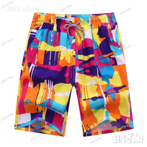 Мъжки плажни къси панталони с анимационни райета, 9цвята , снимка 2 - Къси панталони - 45480405