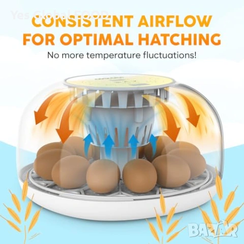 Okkobi M12 автоматичен инкубатор 12 яйца, снимка 7 - За селскостопански - 53629320