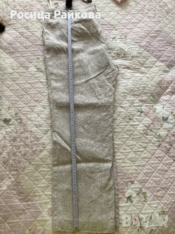 Дамски ленен панталон, 42 размер, снимка 5 - Панталони - 50896776