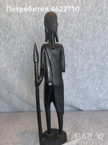 Африканска дървена статуетка, снимка 5 - Антикварни и старинни предмети - 53668587