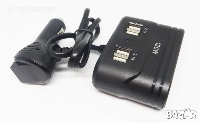 Разклонител за запалка Olesson 1680, 3 гнезда, 4 USB, ВОЛТМЕТЪР, снимка 3 - Аксесоари и консумативи - 50686895
