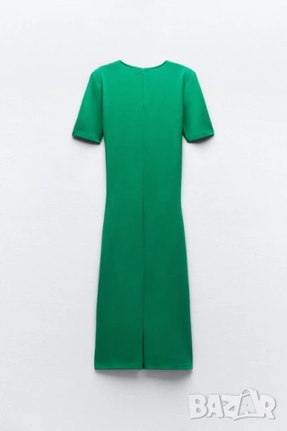 Зелена рокля Zara, снимка 4 - Рокли - 53352088