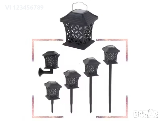 Многофункционална градинска соларна лампа XF-1012А, снимка 3 - Соларни лампи - 53434453