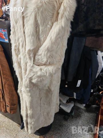 Дълго дамско палто естествен косъм , снимка 6 - Палта, манта - 53166415