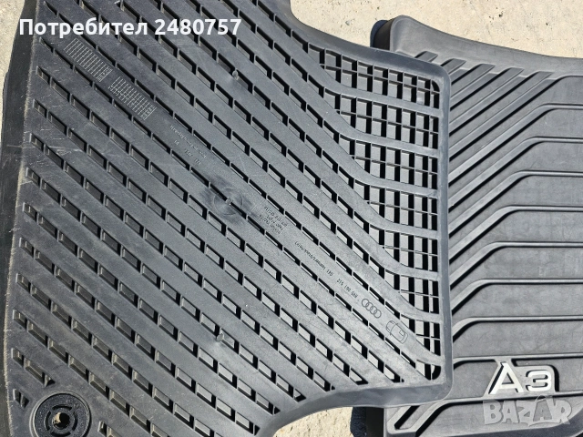 Оригинални гумени стелки за Ауди А3, снимка 5 - Аксесоари и консумативи - 54244851