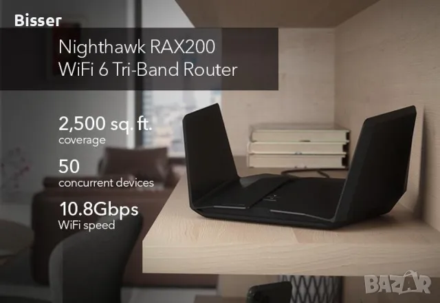 Рутер Netgear Nighthawk RAX200 Tri-Band AX11000, снимка 8 - Рутери - 47957795