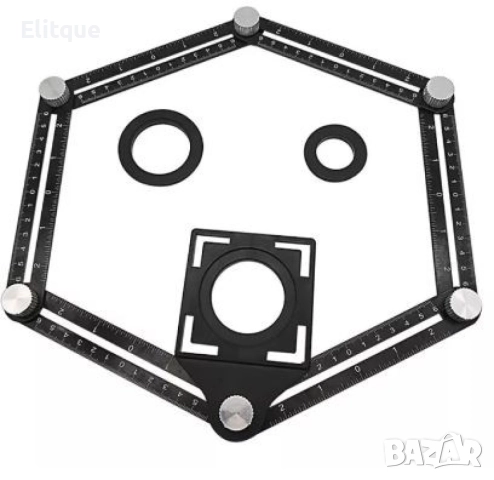 Измервателен инструмент с шест ъгъла и шаблон, снимка 4 - Други стоки за дома - 52862548