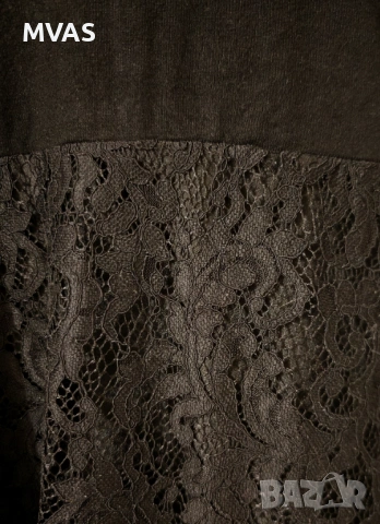 Нова черна рокля с дълъг ръкав S-M размер, снимка 5 - Рокли - 53102455