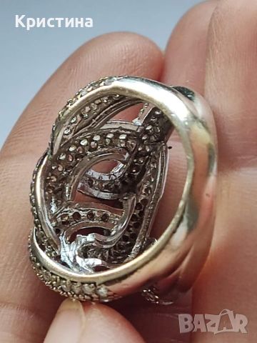 масивен сребърен пръстен , снимка 3 - Пръстени - 45403328