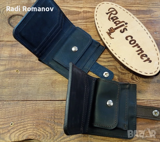 Ръчно изработени мъжки кожени портфейли , снимка 2 - Портфейли, портмонета - 53897097
