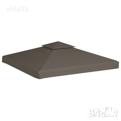 vidaXL Двоен покрив за шатра, 310 г/м², 3x3 м, таупе（SKU:44756）, снимка 3 - Градински мебели, декорация  - 48514024