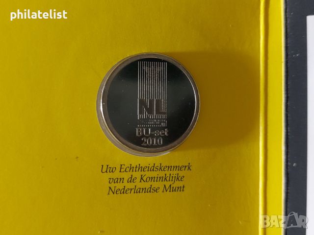 Нидерландия 2010 - Комплектен банков евро сет от 1 цент до 2 евро + възпоменателен медал, снимка 4 - Нумизматика и бонистика - 45607924
