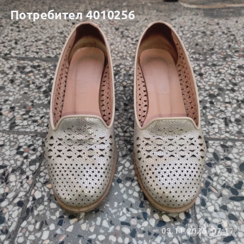 ПОДАРЯВАМ ДАМСКИ ОБУВКИ ЕСТЕСТВЕНА КОЖА Н.40, снимка 4 - Дамски обувки на ток - 52271472