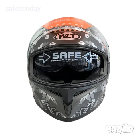 Шлем мото, Каска, сив мат, снимка 3 - Аксесоари и консумативи - 51757911