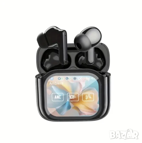 Безжични Слушалки с Дисплей и Тъч Управление Bluetooth 5.4,  Черни, ENC Шумопотискане, Плътен Бас!, снимка 7 - Безжични слушалки - 51024774