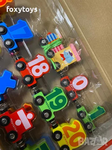 Дървен влак с цифрички - 218 см., снимка 8 - Образователни игри - 49926528