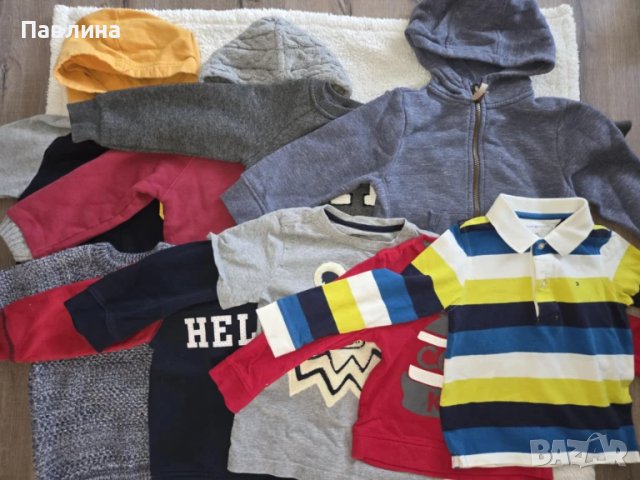 Лот от 9 Детски Есенно-Зимни Блузки с Дълъг Ръкав за Момче 2-3г