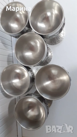 Чаши за вино от калай, 150 мл. Antik*Vintage#120, снимка 8 - Чаши - 48484134