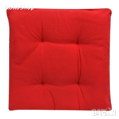 Червена възглавница  за стол-38х38х5 см./декоративна възглавница, снимка 2 - Възглавници - 49689199