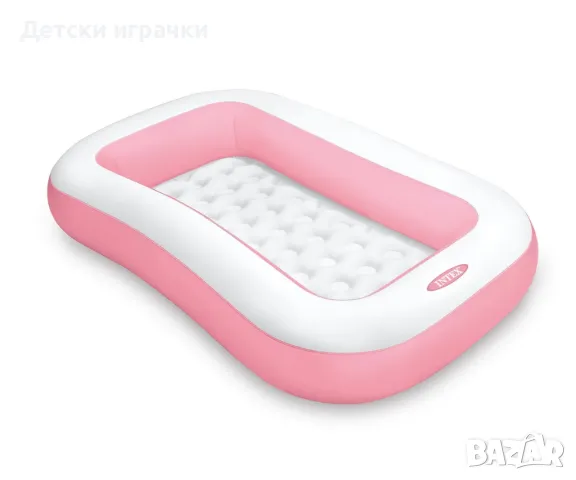Детски надуваем правоъгълен басейн INTEX, 166 х 100 х 25 см, с меко дъно , снимка 3 - Надуваеми играчки - 50394738