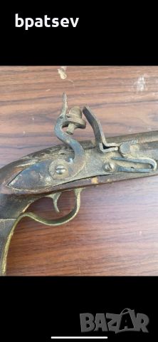 Стар кремъчен пистолет , снимка 4 - Антикварни и старинни предмети - 45718738