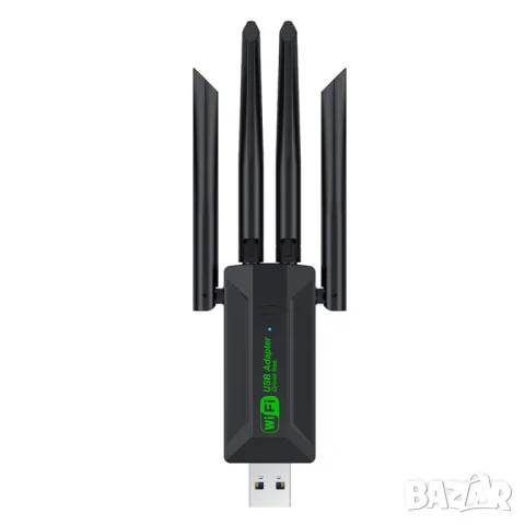 1200Mbps WiFi USB 3.0 безжичен адаптер двучестотен 2.4G+5Ghz 802.11AC интернет за компютър лаптоп, снимка 6 - Кабели и адаптери - 47075048