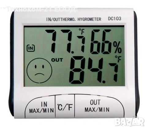 Дигитален термоментър DC 103 за външна и вътрешна температура, снимка 3 - Друга електроника - 53107727