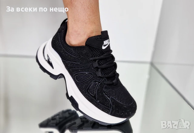 Nike Дамски Черни Маратонки С Бяла Подметка👟Дамски Спортни Обувки В Черен Цвят Найк Код P687, снимка 8 - Маратонки - 50580189
