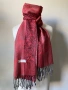 Червен шал от 100 % кашмир, снимка 5