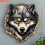2D Дървена Глава на Вълк за Стенна Украса , снимка 5