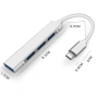 Високоскоростен 4 в 1 USB 3.0 HUB тип C хъб към USB3.0 Type-C, снимка 4