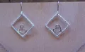 Сребърни обеци, снимка 2