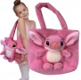 Плюшена 4D чанта Лило и Стич Синя/Розова Lilo and Stitch, снимка 2