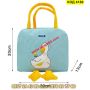 Термо чанта за храна за училище, за детска кухня пате с крачета - жълт цвят - КОД 4180, снимка 6