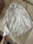 Бяла бляскава сатенена мъжка риза размер Л, снимка 2
