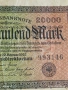 Райх банкнота 20 000 марки 1923г. Германия уникат за КОЛЕКЦИОНЕРИ 53249, снимка 3