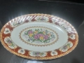 Стар български порцелан плато елипса , снимка 1
