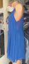 Свежа рокля в кралскосин цвят от шифон с подплата, снимка 2