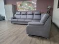 Лилаво - сив ъглов диван от плат и табуретрка ZE-EM06001, снимка 6