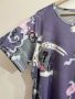 Прекрасна еластична и мека дълга туника със странични джобове в модерен лилав десен, снимка 2