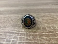 Сребърен мъжки пръстен проба 925 с османски герб и полумесец, снимка 3