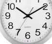 Стенен часовник Liberta, PVC, Сребрист, Бял, 30см, снимка 3