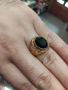 Мъжки овален пръстен с черен камък неръждаема стомана , много красив!, снимка 5