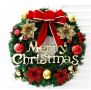Коледен венец Mеrry Christmas с панделка, Диаметър: 30см. 🎄 "Merry Christmas" послание: Венецът пред, снимка 3